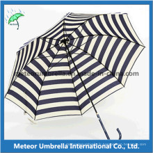 PU Coated Leather Handle Promotion Gift Parasol Sun et Rain Umbrella